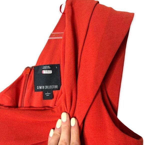 C/MEO COLLECTIVE One Shoulder Fragment Gown Size L - Picture 7 of 9